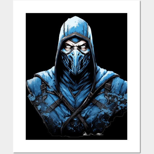 Sub Zero Mortal Kombat Design Wall Art by Labidabop